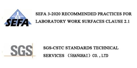 SEFA 3-2020 recommended practices for laboratory work surfaces clause 2.1