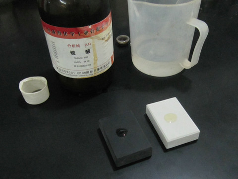 grey epoxy slab chemical agent testing